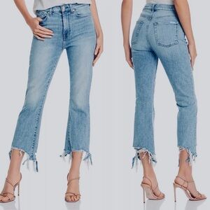 NWT New $199 7 For All Mankind High-Rise Slim Kick Jeans Size 27